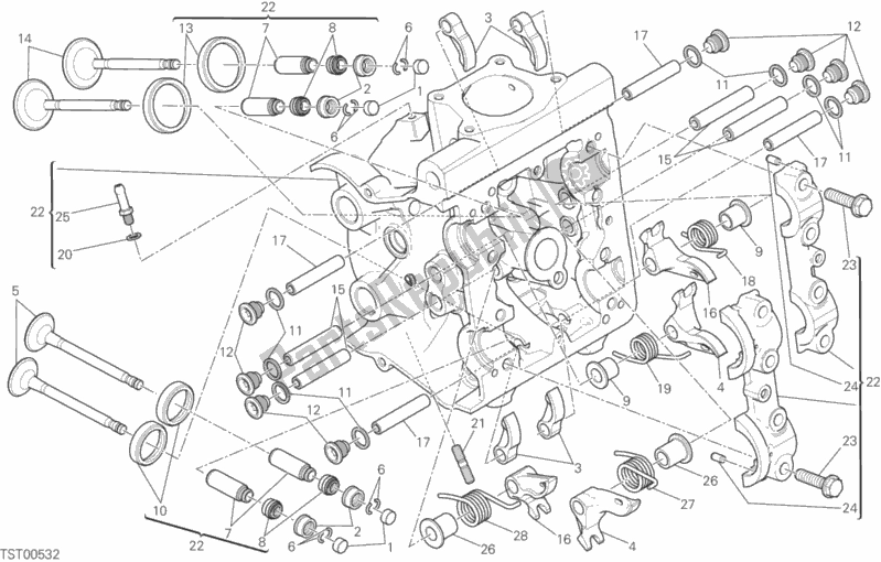 Todas las partes para Cabeza Horizontal de Ducati Monster 821 Thailand 2016